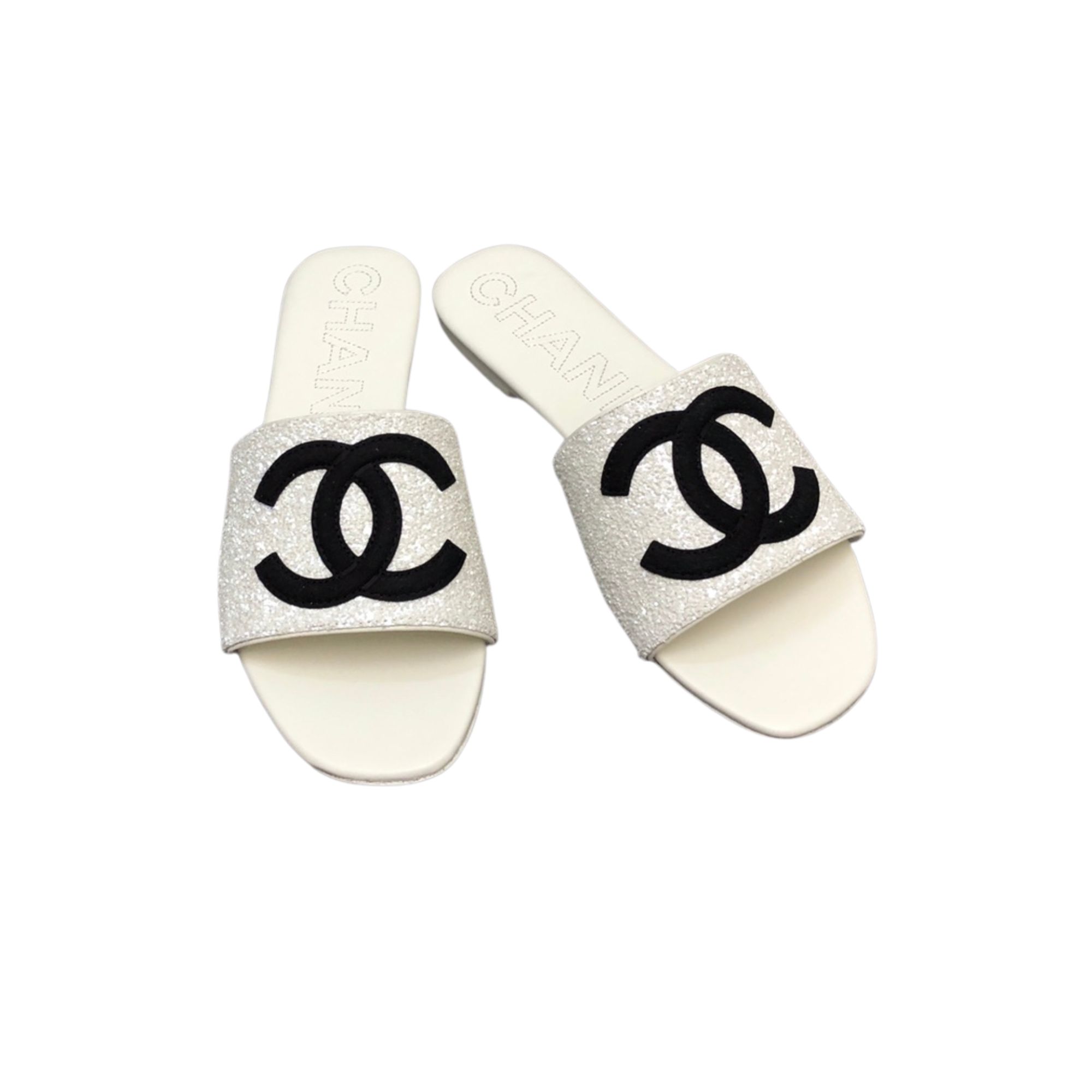 CHANEL MULES WHITE G39778