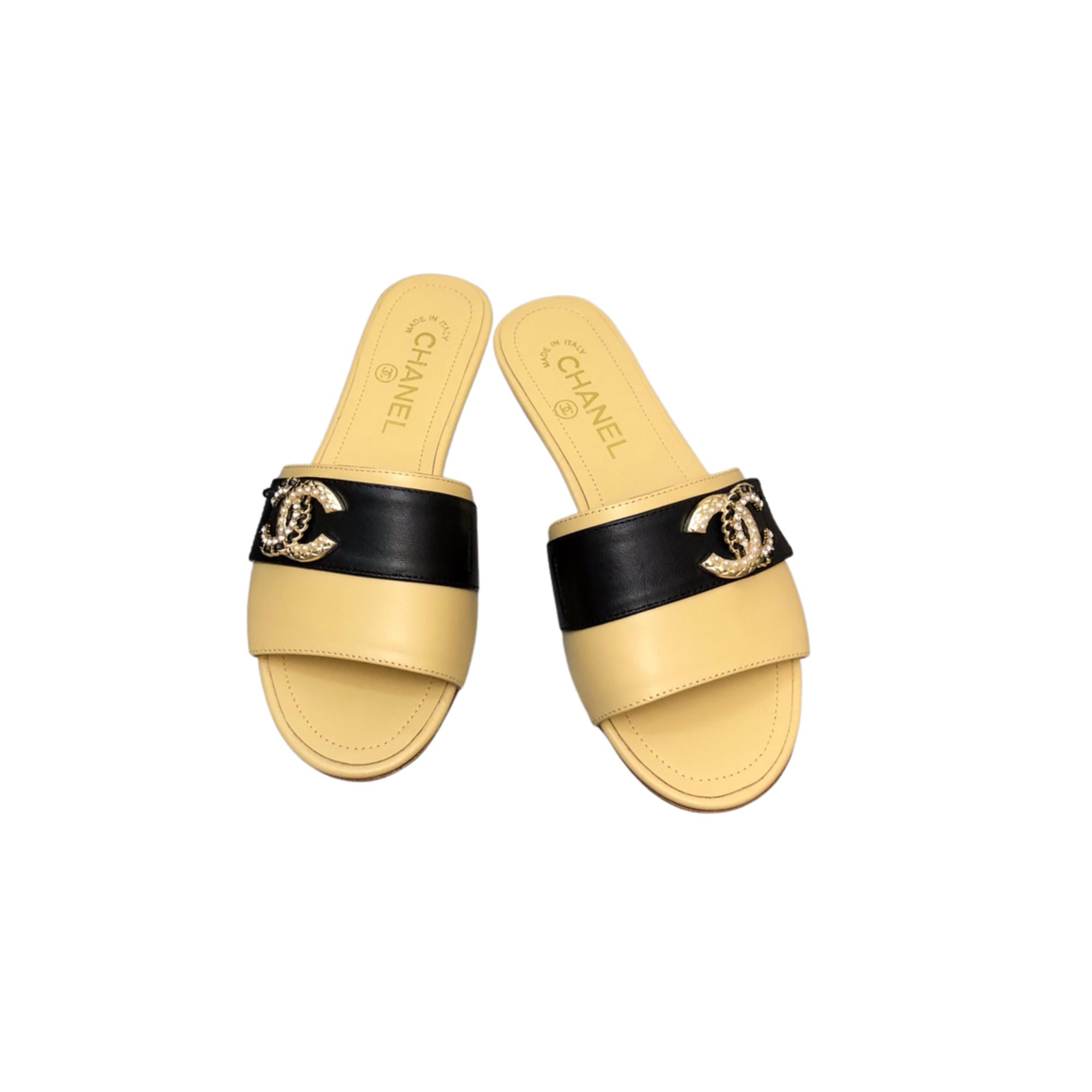 CHANEL MULES YELLOW G39954