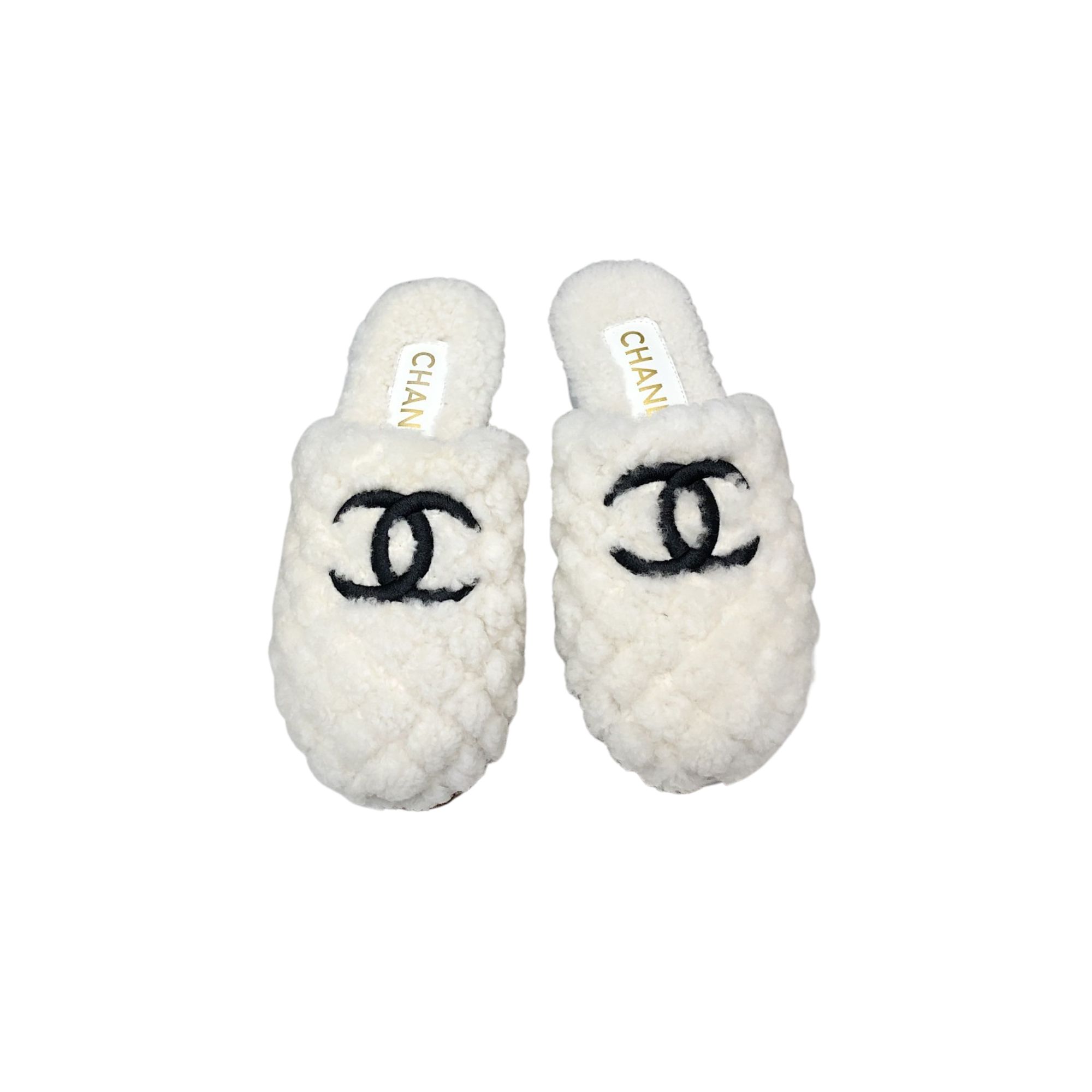 CHANEL MULES WHITE G39059