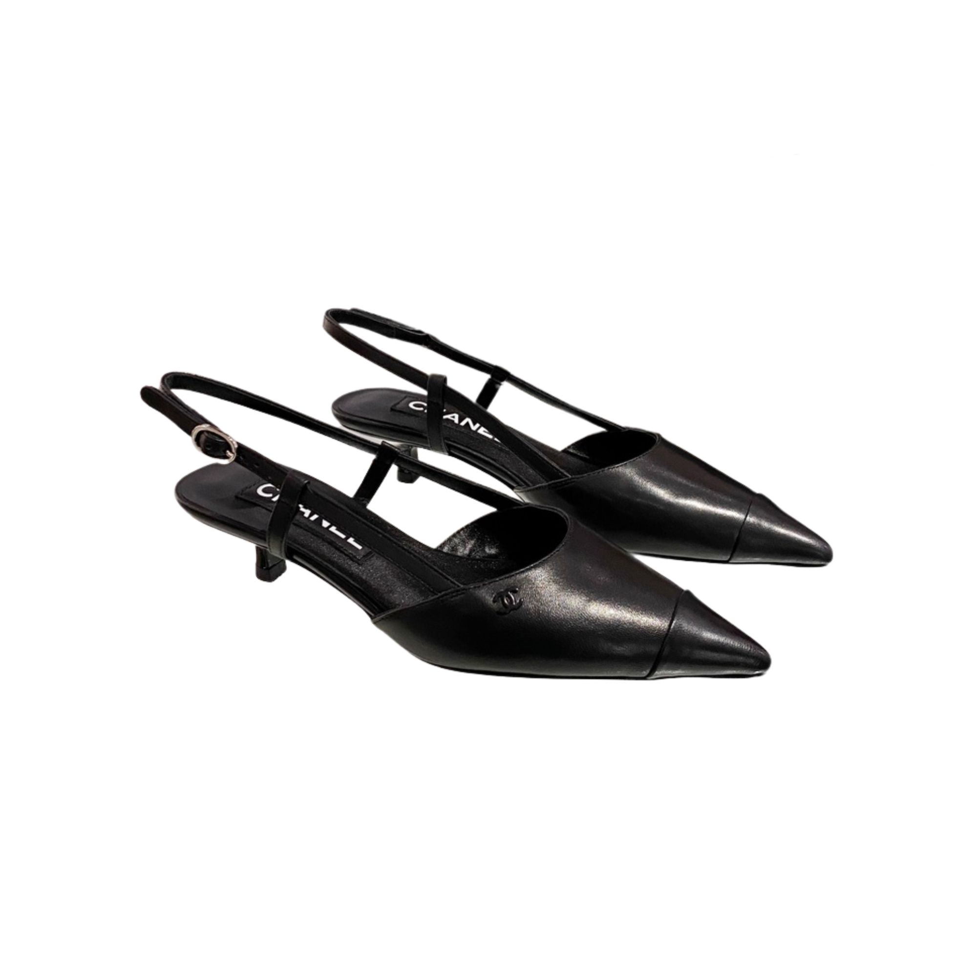 CHANEL SLINGBACKS BLACK G39537