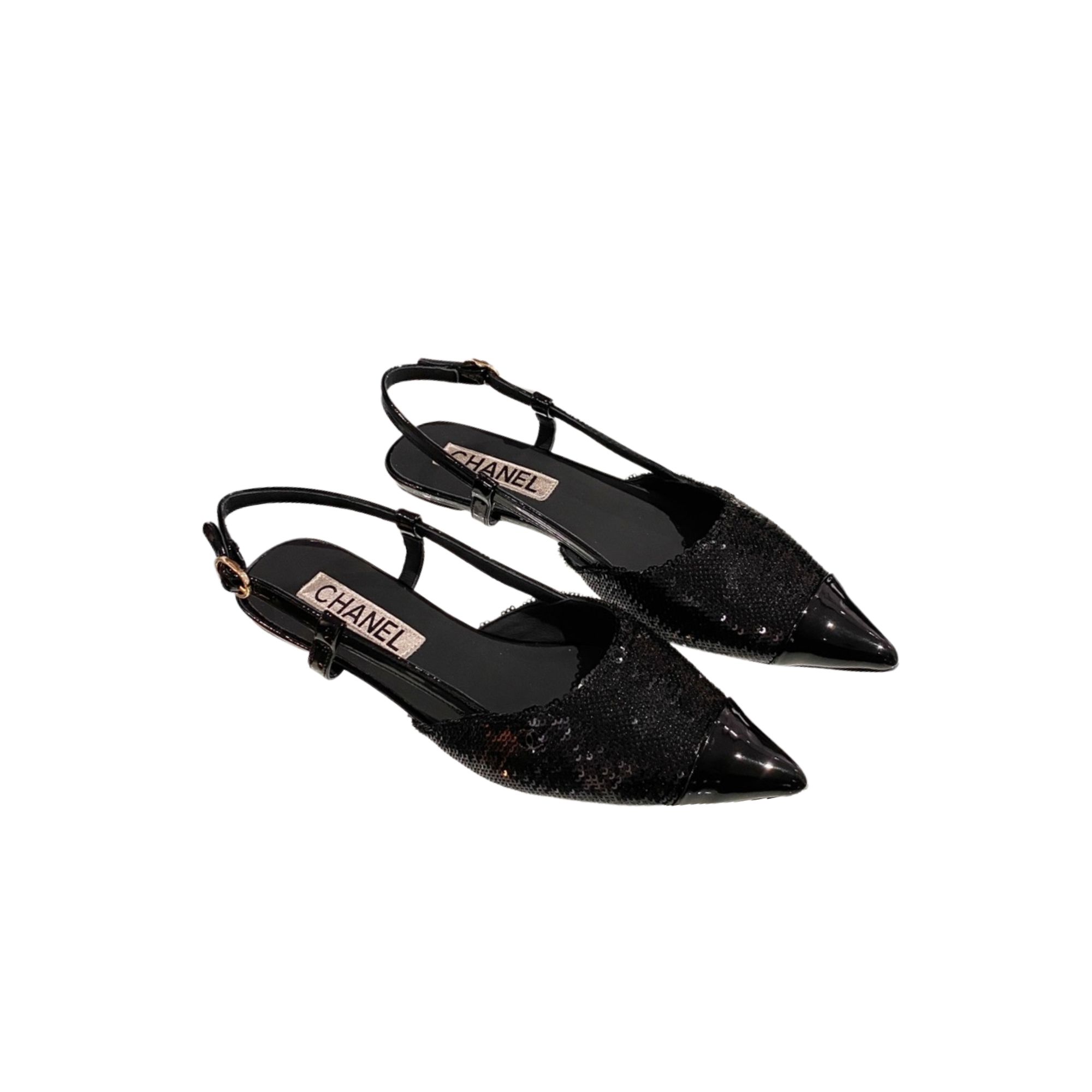 CHANEL SLINGBACKS BLACK G39537
