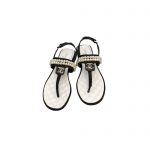 CHANEL THONG SANDALS BLACK C90182