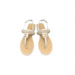 CHANEL THONG SANDALS WHITE C90182