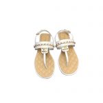 CHANEL THONG SANDALS WHITE C90182