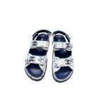CHANEL SANDALS BLUE AND WHITE G35927