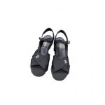 CHANEL GROSGRAIN SANDALS BLACK G39918