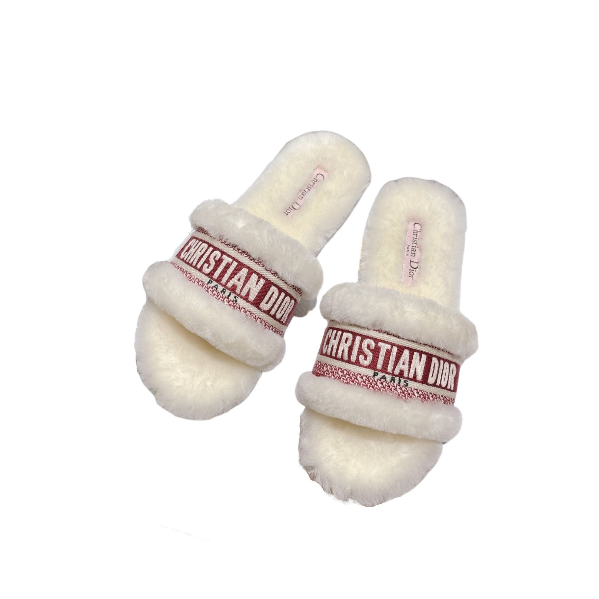 CHRISTIAN DIOR DWAY SLIDE WHITGE AND PINK KCQ551ESK