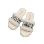 CHRISTIAN DIOR DWAY SLIDE WHITE AND BLACK KCQ551ESK