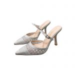 DIOR CAPTURE HEELED MULE GREY KCP927SRY