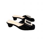 DIOR IDYLLE HEELED SLIDE BLACK KCQ768CST