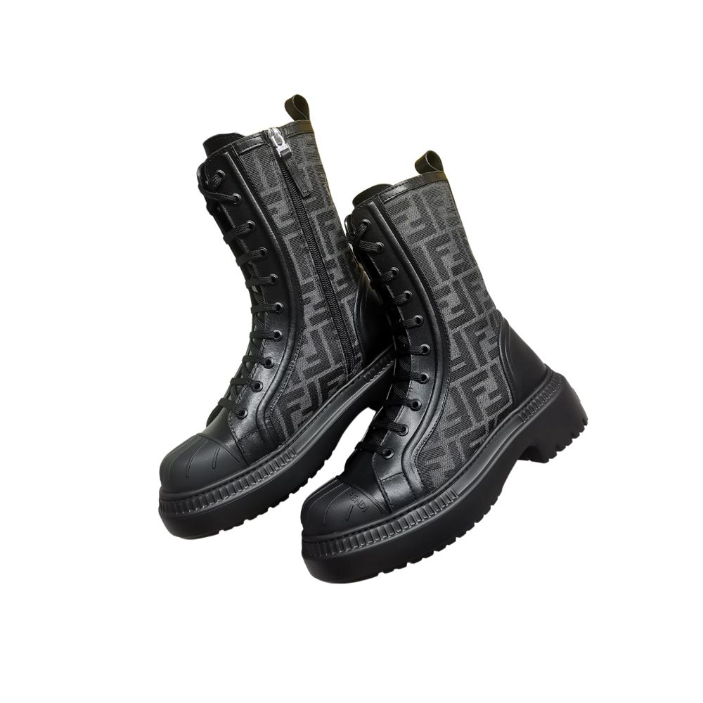 FENDI DOMINO BIKER BOOTIES BLACK 8T8353AJZFF0TUY
