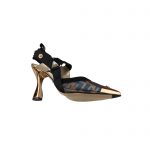 FENDI COLIBRI SLINGBACK PUMPS BLACK MULTICOLOR 8J8411AN