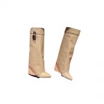 GIVENCHY SHARK LOCK BOOTS IVORY BE7021E1FL