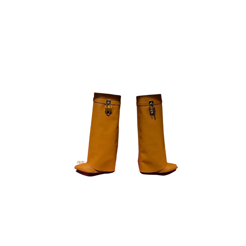 GIVENCHY SHARK LOCK BOOTS BEIGE BE702NE1NG