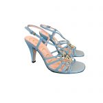 GUCCI WOMENS'S SANDAL WITH INTERLOCKING G GREY 694863