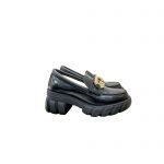 GUCCI LUG SOLE INTERLOCKING G LOAFER BLACK ‎700271