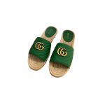 GUCCI PILAR GG MATELASSE SLIDE GREEN 646169