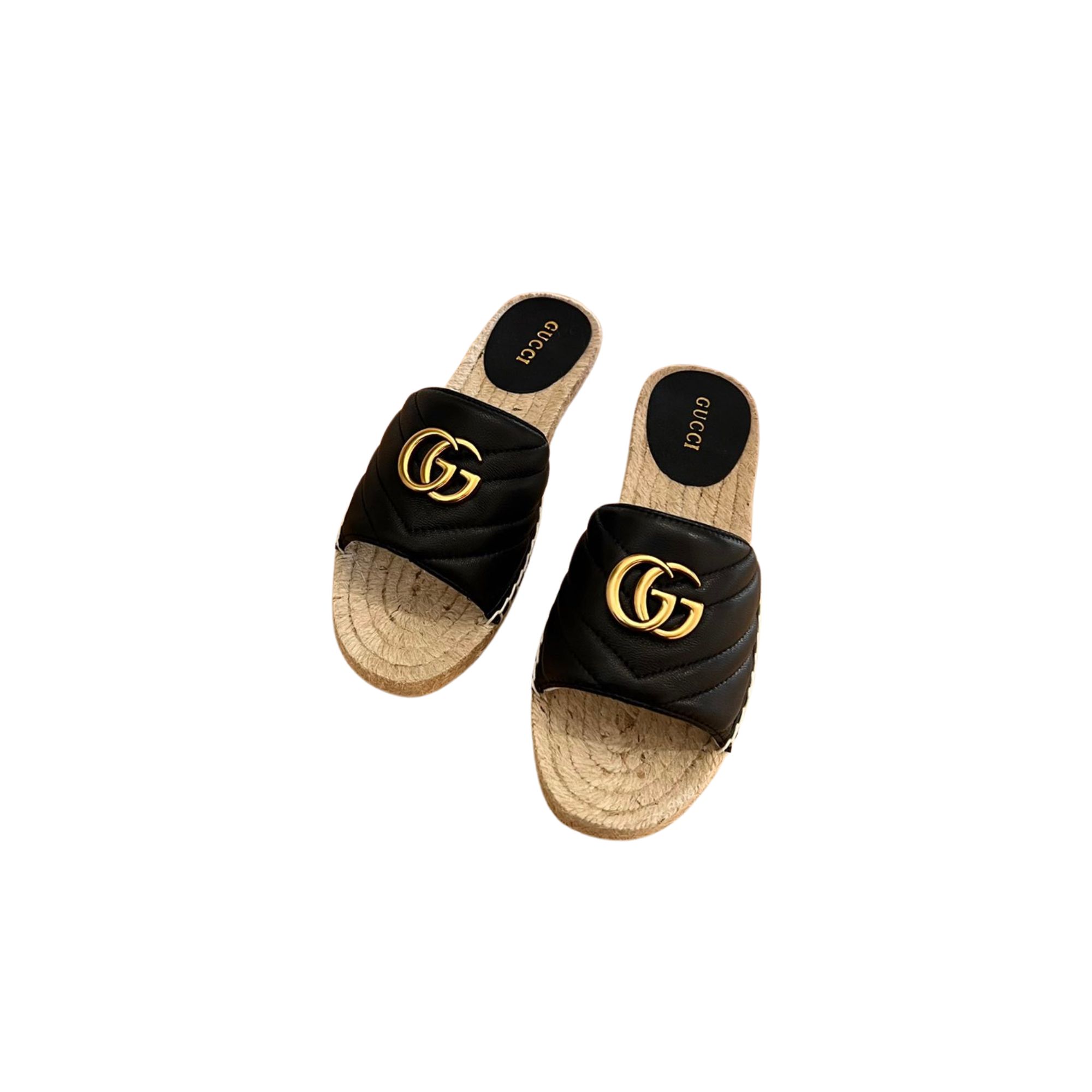 GUCCI PILAR GG MATELASSE SLIDE BLACK 646169
