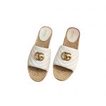 GUCCI PILAR GG MATELASSE SLIDE WHITE 646169