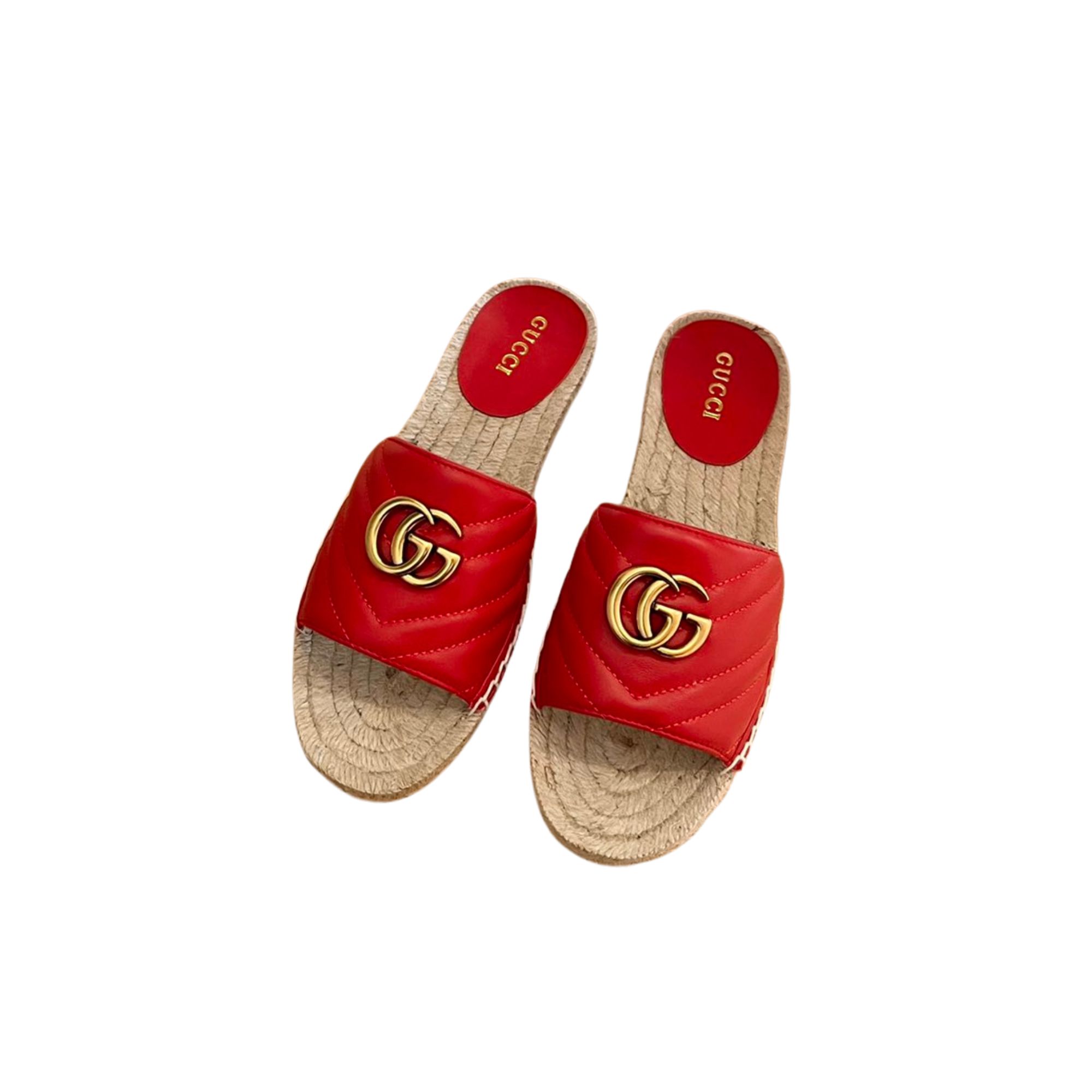 GUCCI PILAR GG MATELASSE SLIDE RED 646169