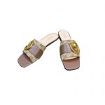 GUCCI DOUBLE G SLIDE BROWN 646169