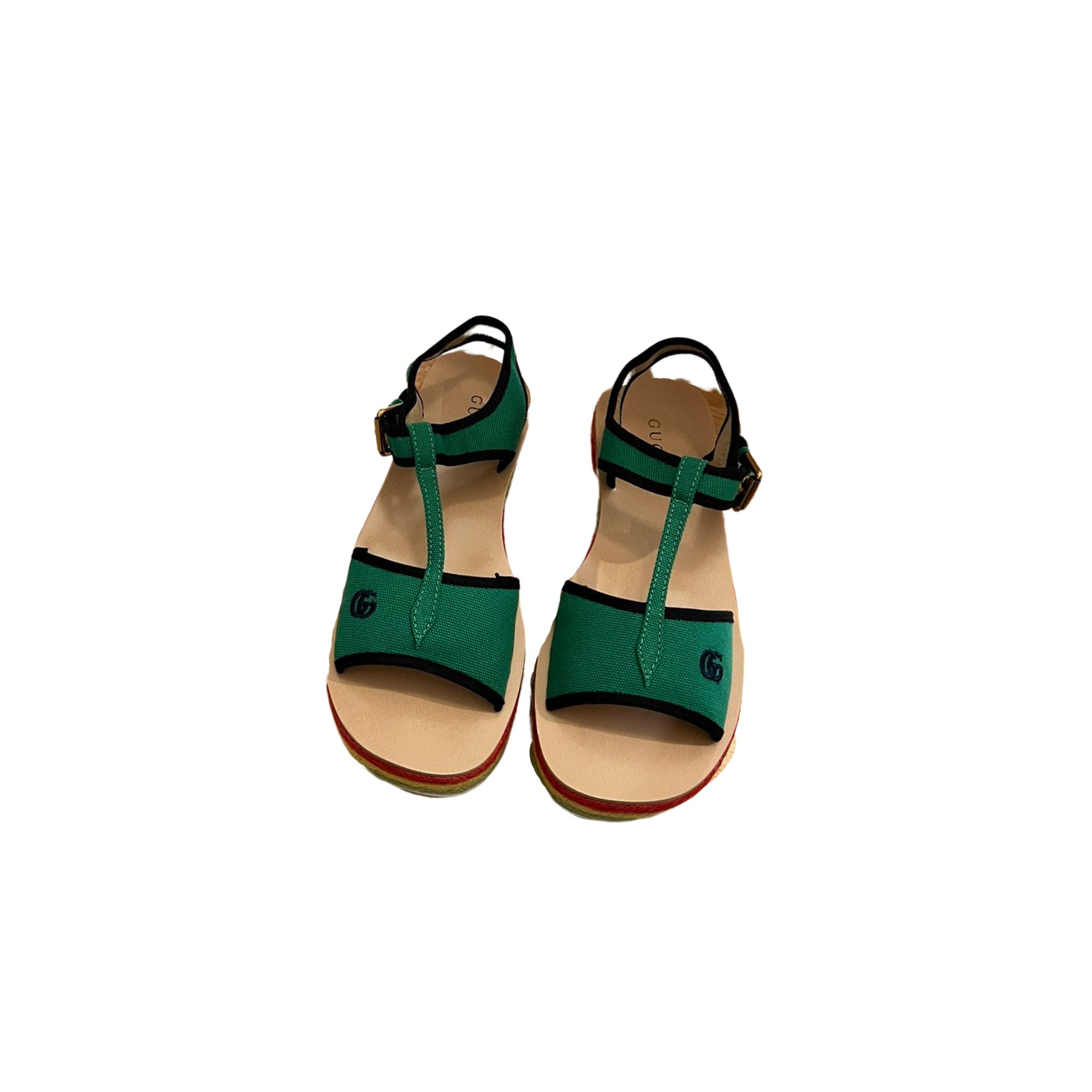 GUCCI WOMEN'S PLATFORM SANDALS GREEN 678040