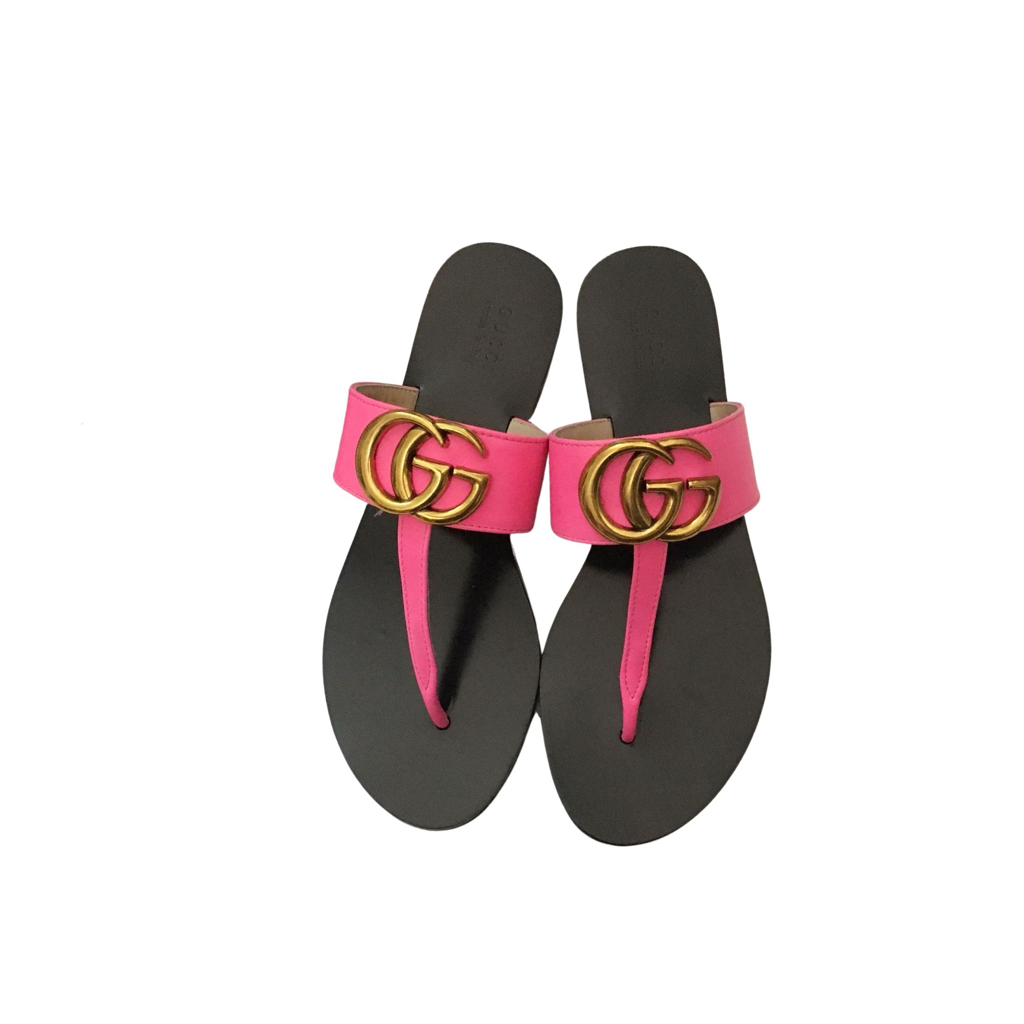 GUCCI MARMONT LEATHER SANDAL PINK ‎612138