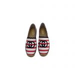 GUCCI WOMEN'S GG ESPADRILLE RED AND WHITE 678040
