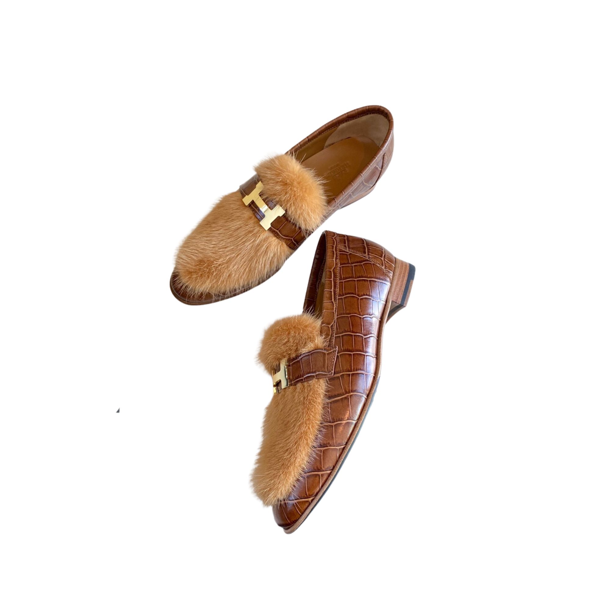 HERMES PARIS LOAFER MARRON HAVANE H202091Z