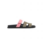 HERMES CHYPRE SANDAL PINK AND KHAKI H222153Z