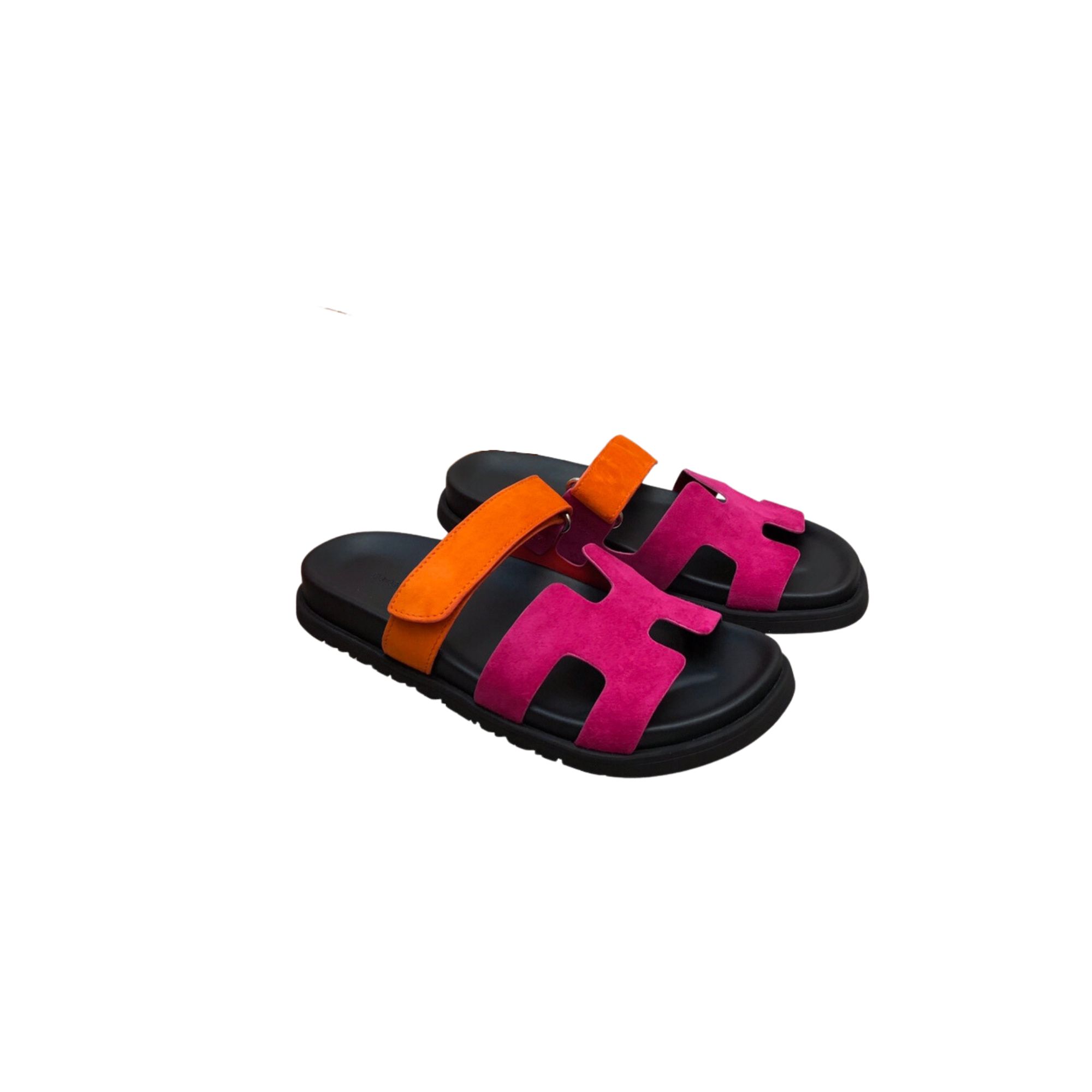 HERMES CHYPRE SANDAL PINK AND ORANGE H222153Z