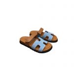 HERMES CHYPRE SANDAL BORWN AND BLUE H222153Z