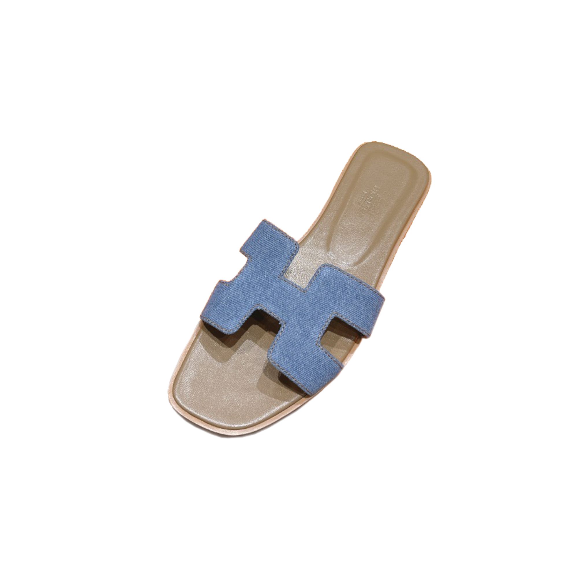 HERMES OASIS SANDAL BLUE H222302Z