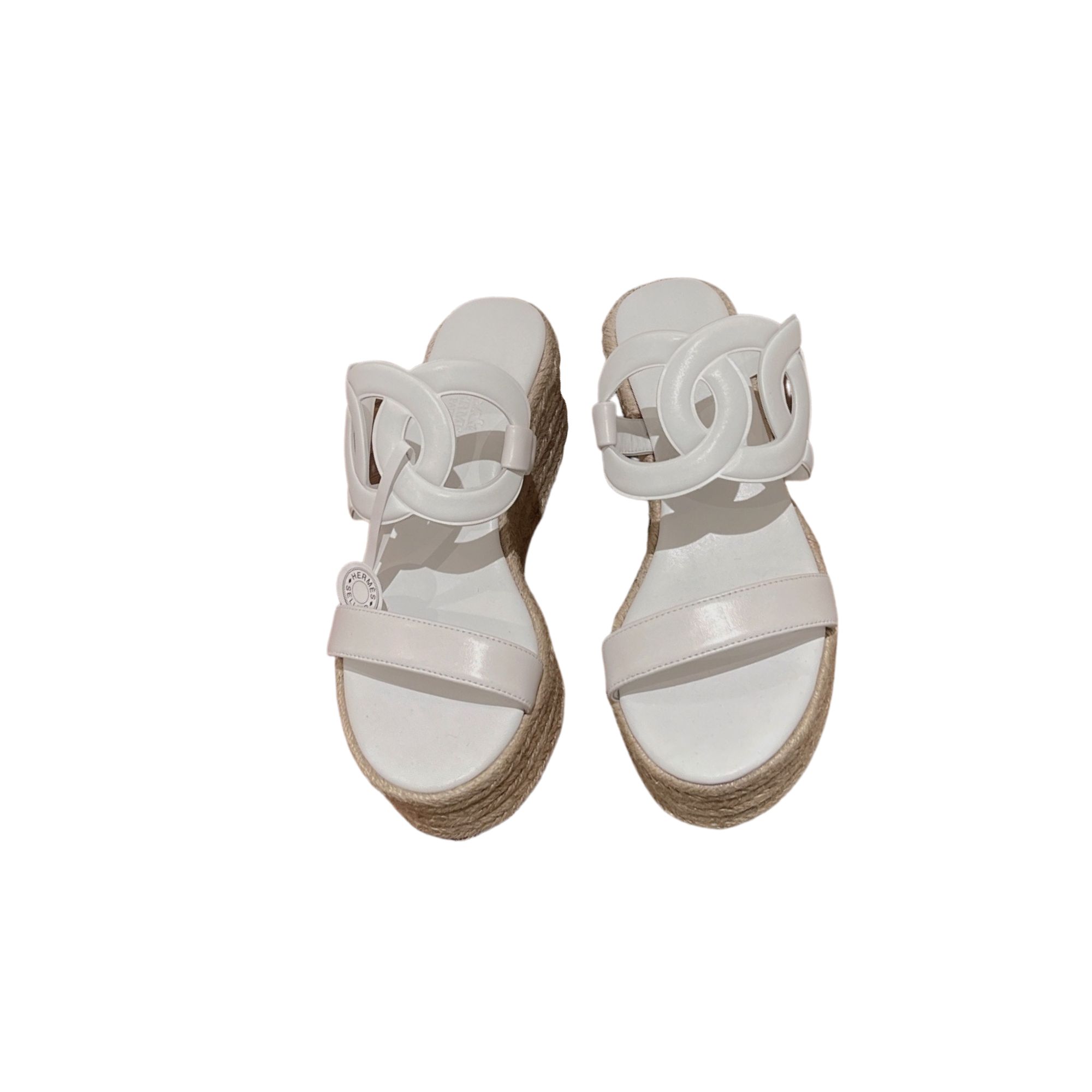 HERMES FIGARI 55 SANDAL WHITE H222149Z