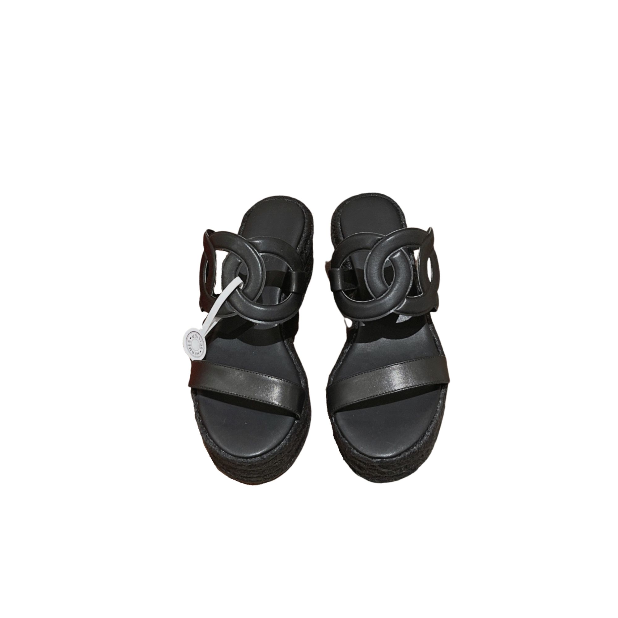 HERMES FIGARI 55 SANDAL BLACK H222149Z