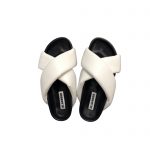 JIL SANDER PADDED SLIDES BLACK AND ⁬WHITE J15WP0043
