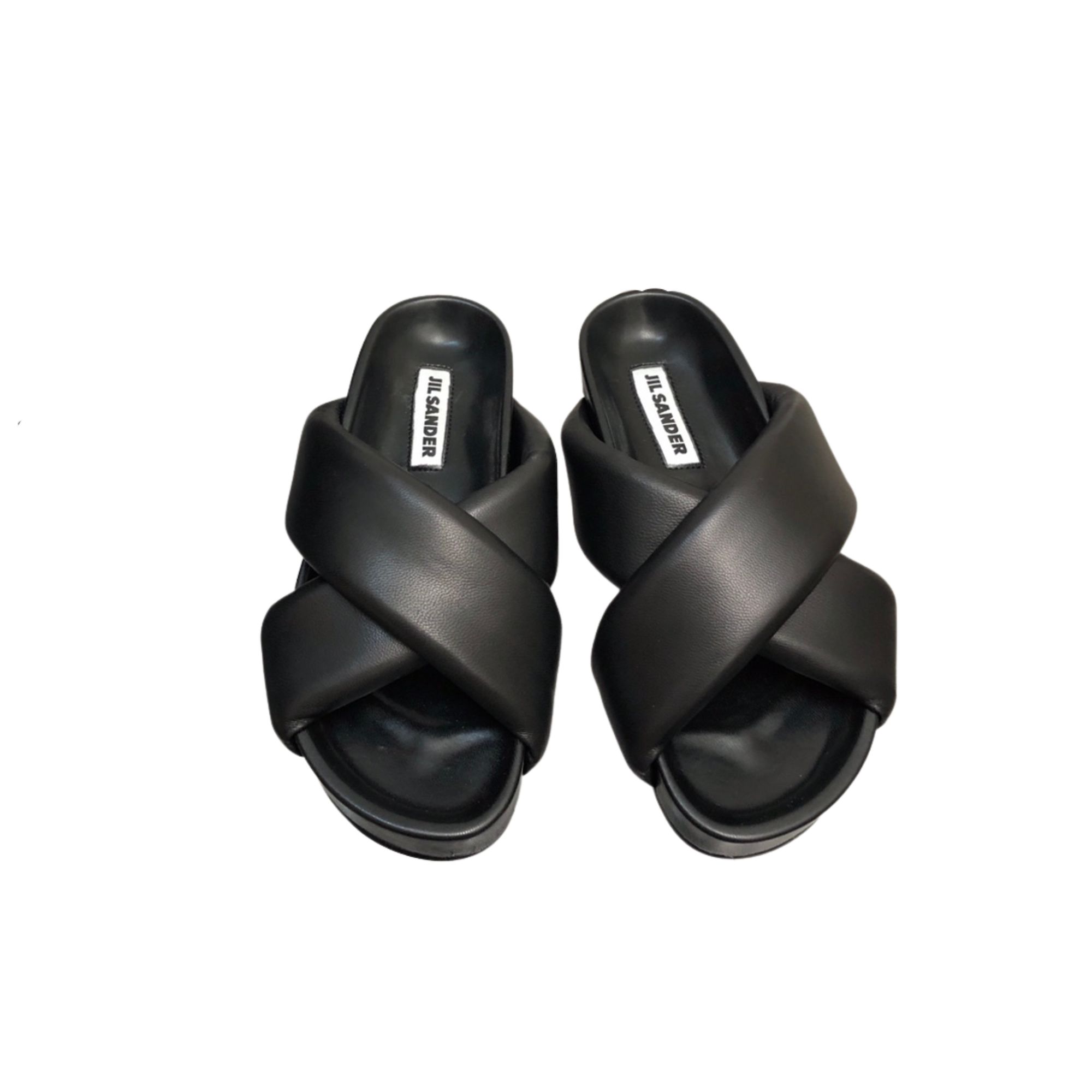 JIL SANDER PADDED SLIDES BLACK J15WP0043