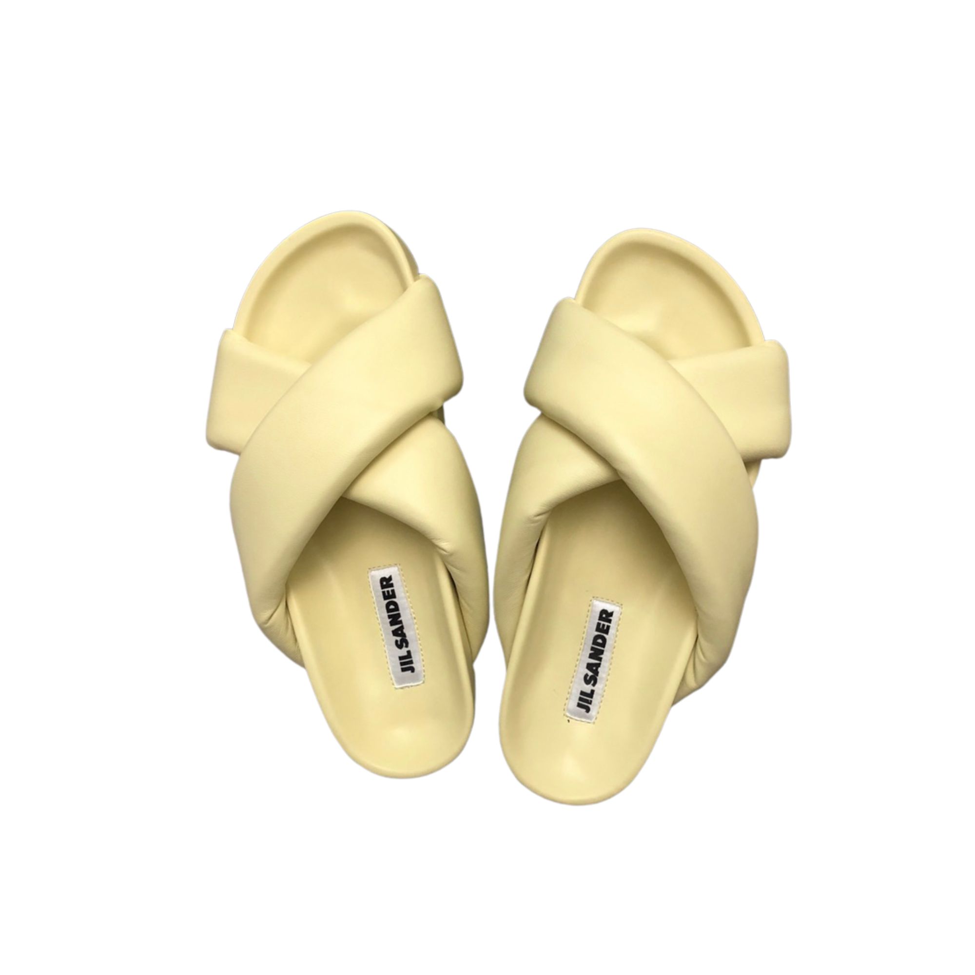 JIL SANDER PADDED SLIDES YELLOW J15WP0043
