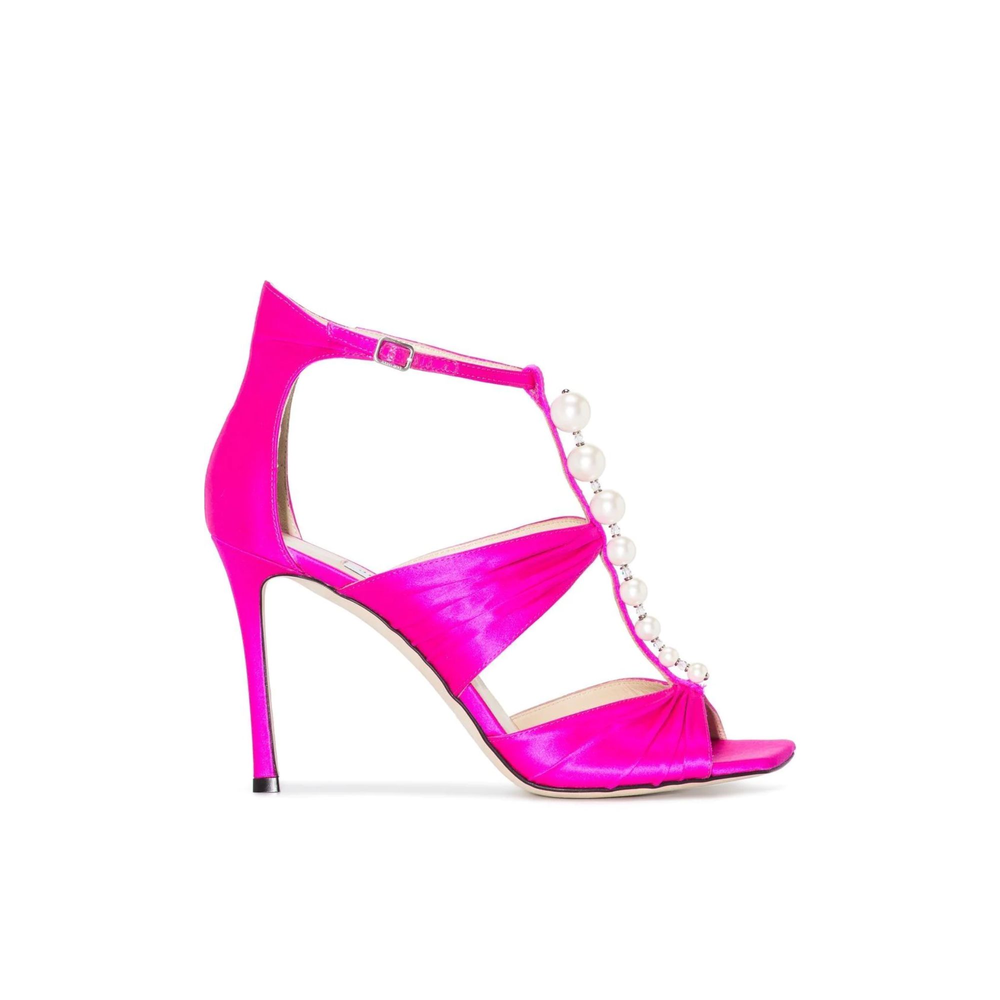 JIMMY CHOO AURA 95 EMBELLISHED SANDLAS PINK AURA95SZR