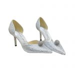 JIMMY CHOO SABINE 85 SILVER WHITE SABINE85