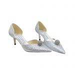 JIMMY CHOO SABINE 85 SILVER WHITE SABINE85