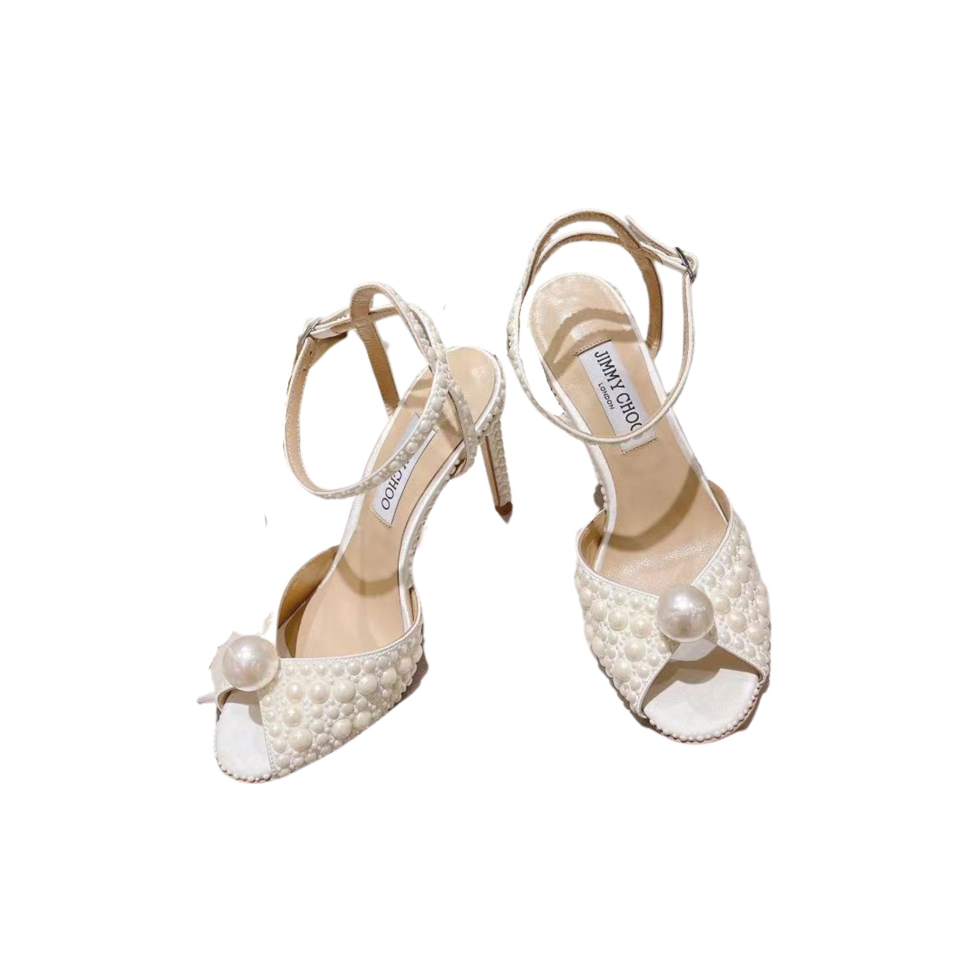 JIMMY CHOO SACORA 100 SANDALS WHITE SACORA100WOZ