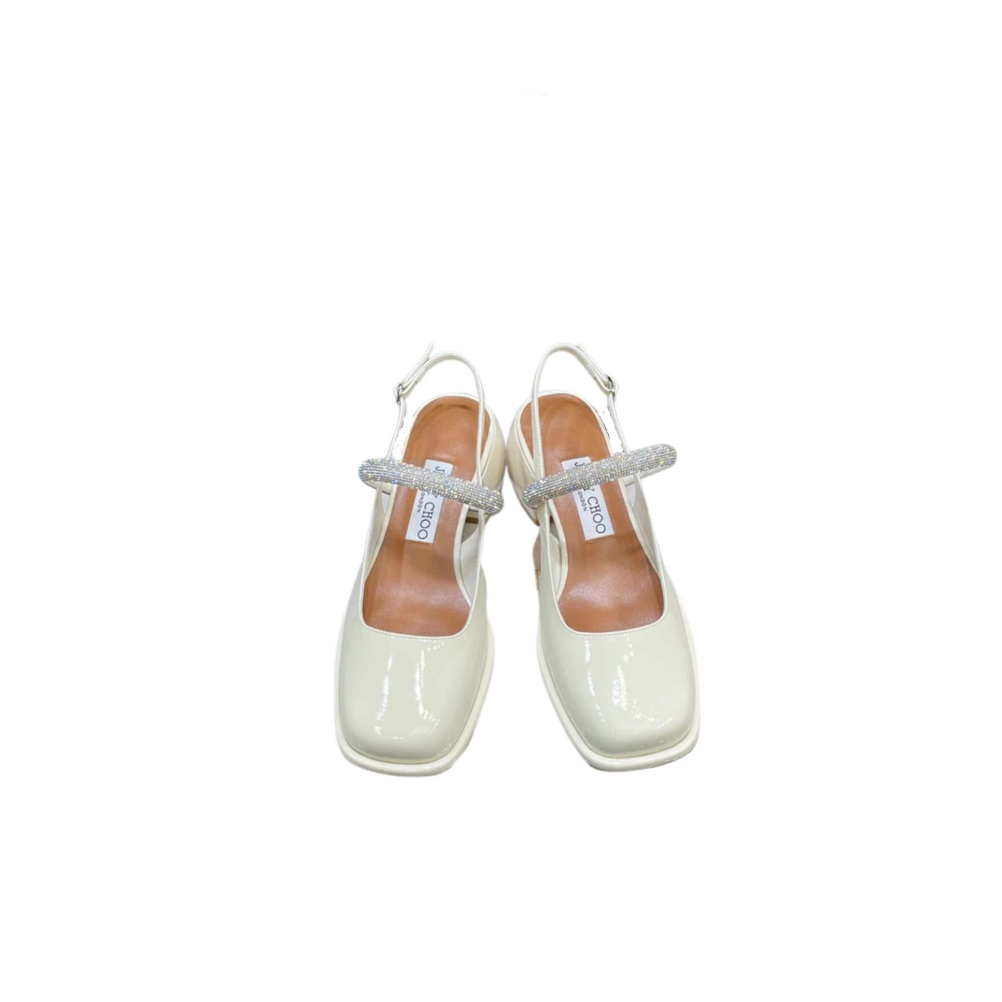 JIMMY CHOO SANDALS WHITE BING100PAT