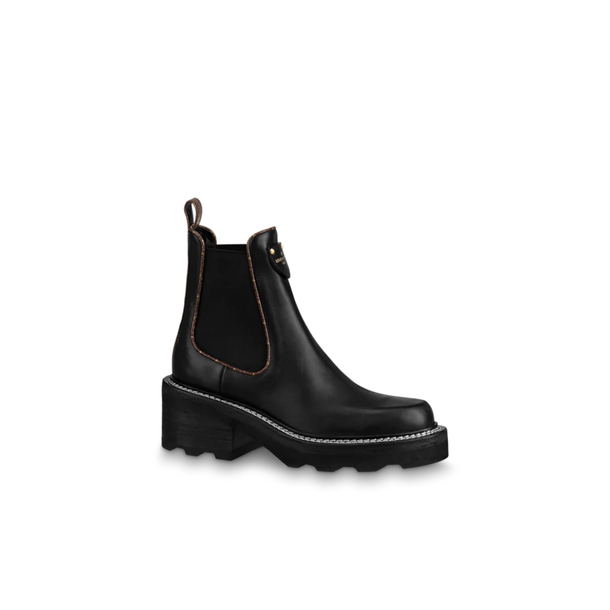 LOUIS VUITTON BEAUBOURG ANKLE BOOT BLACK 1A8949