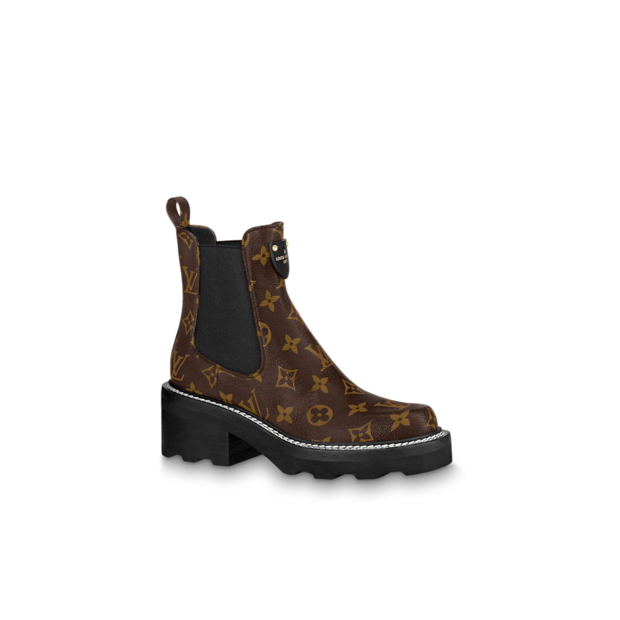 LOUIS VUITTON BEAUBOURG ANKLE BOOT CACAO 1A8949
