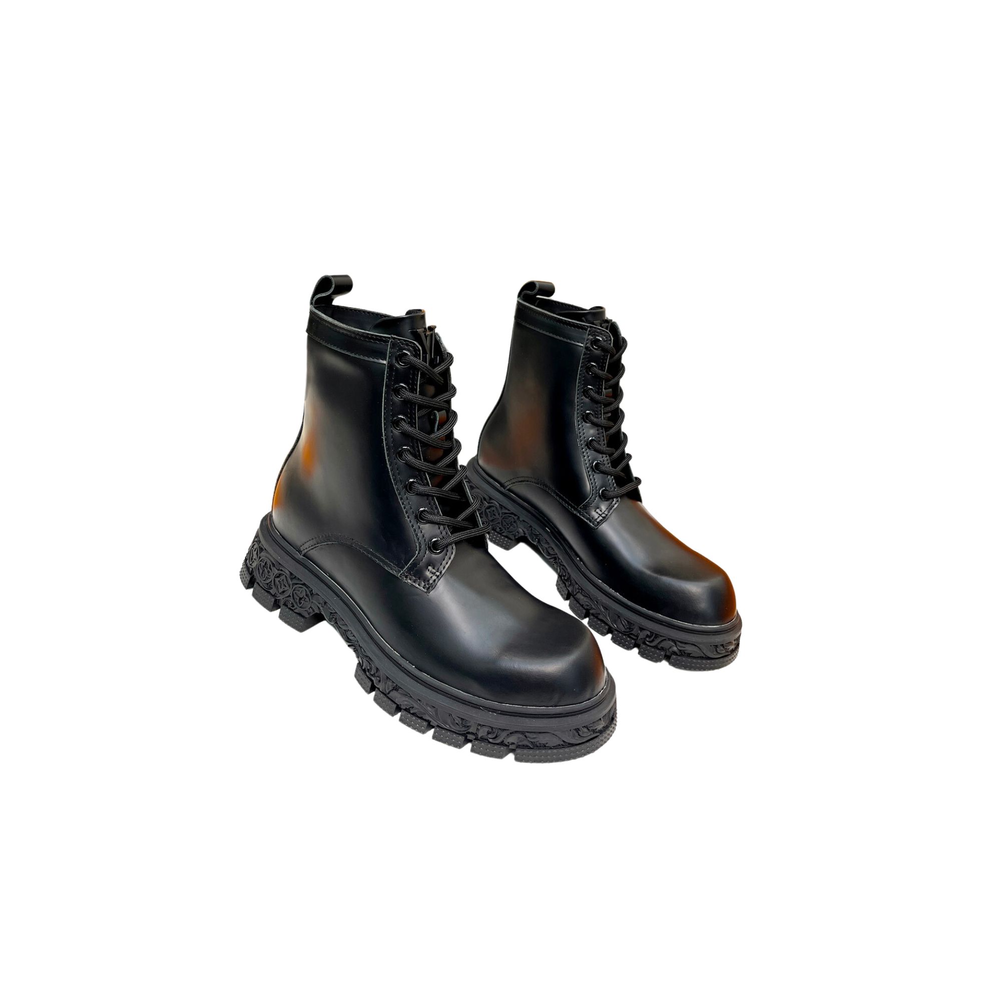 LOUIS VUITTON FLORAL ANKLE BOOTS BLACK 1A9HAC