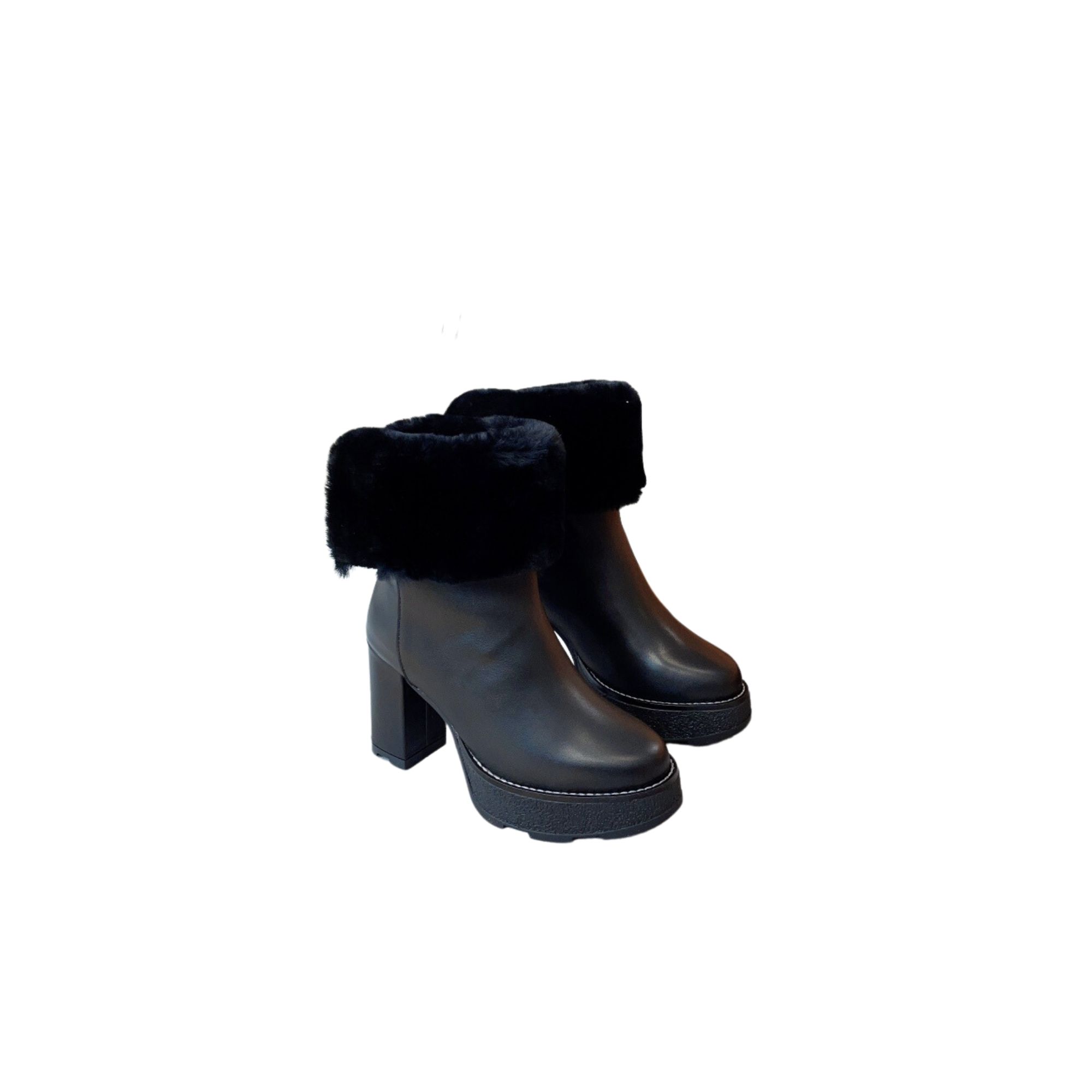 LOUIS VUITTON BEAUBOURG PLATFORM ANKLE BOOT BLACK 1AACEW