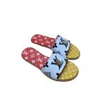 LOUIS VUITTON MULE PLATE LOCK IT WHITE AND RED 1A64MN