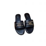 LOUIS VUITTON LOCK IT FLAT MULE BLACK 1A64Z7