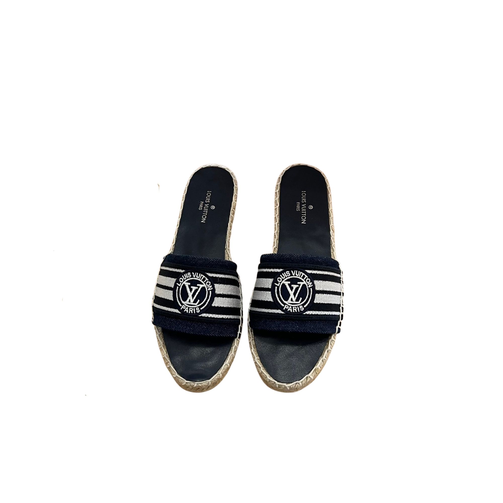 LOUIS VUITTON MAGNETIC FLAT MULE BLACK AND WHITE 1AAD6C